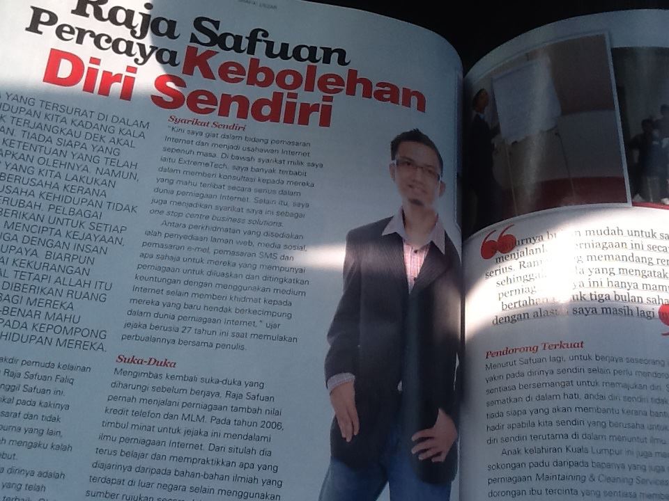 Raja Safuan magazine feature